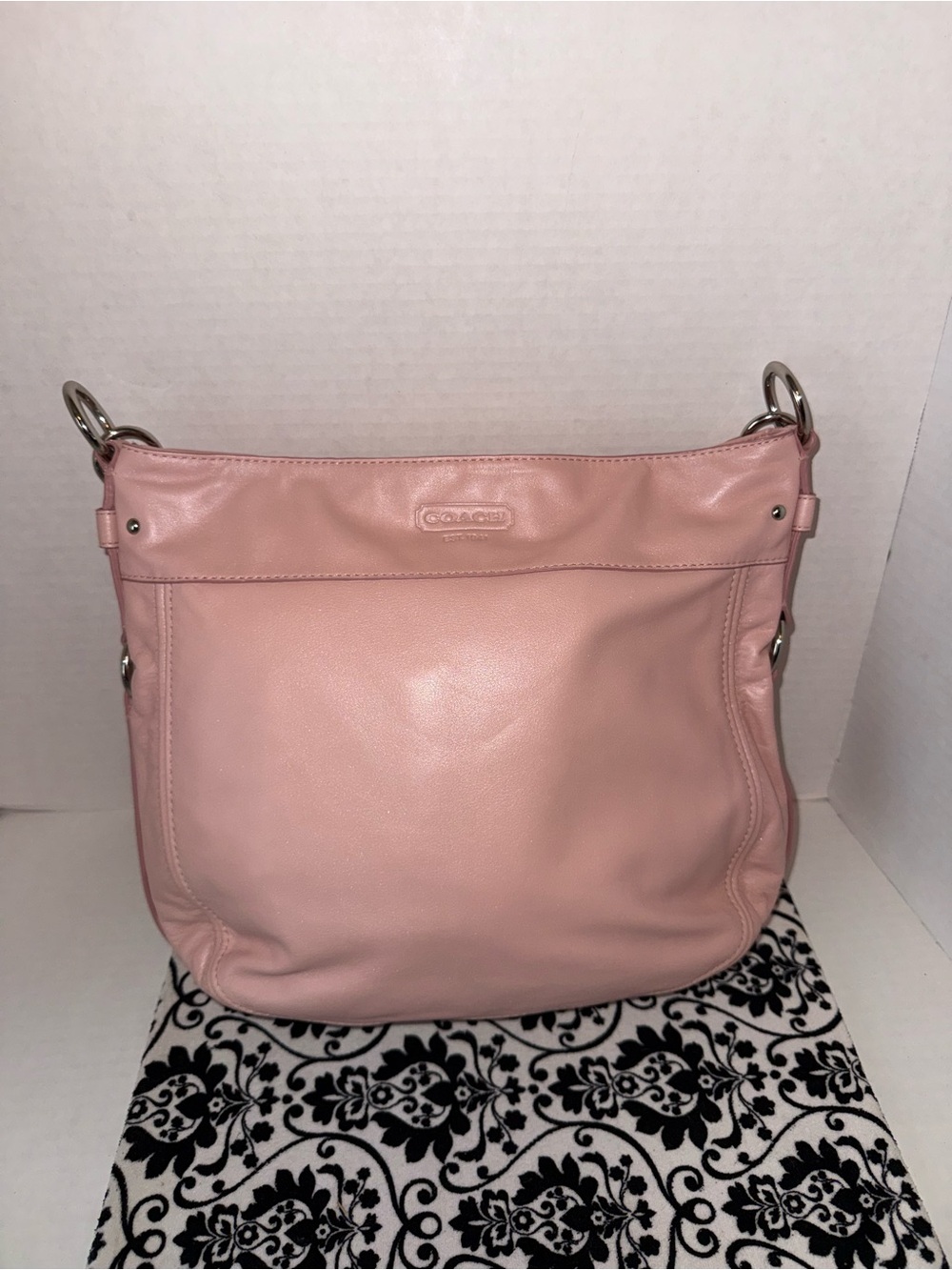 Coach Zoe Blush Pink Leather Crossbody Bag/Hobo - Picture 6 of 8